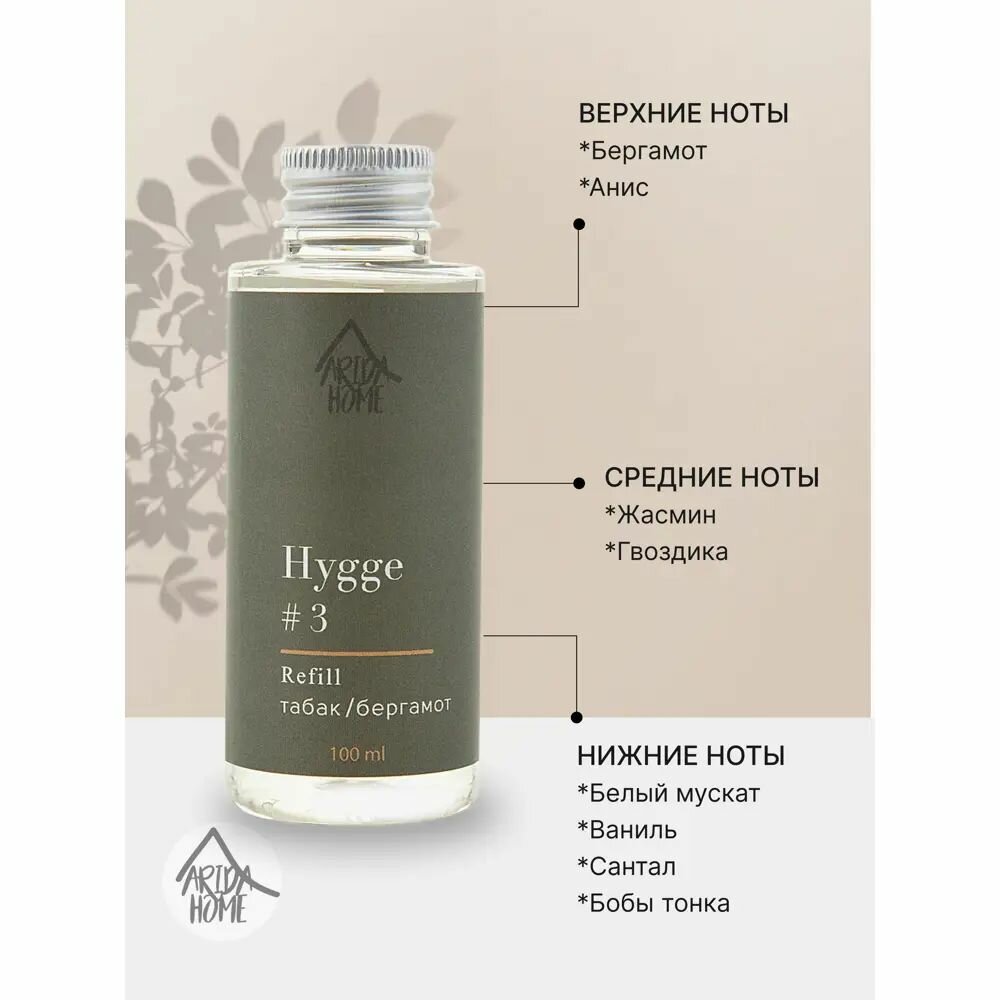 Наполнитель для диффузора Hygge 3 Табак/Бергамот 100 мл — фото 1