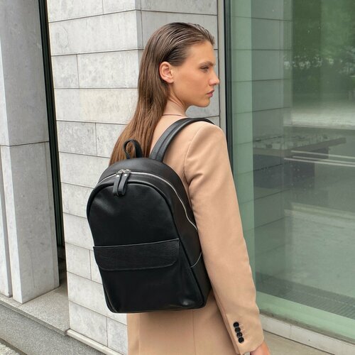 Сумка-рюкзак MONOMOUNT, фактура зернистая, черный