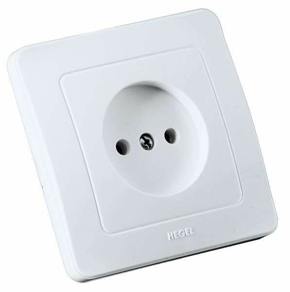 Розетка 1-м СП Master 16А IP20 250В, белый HEGEL РС16-301