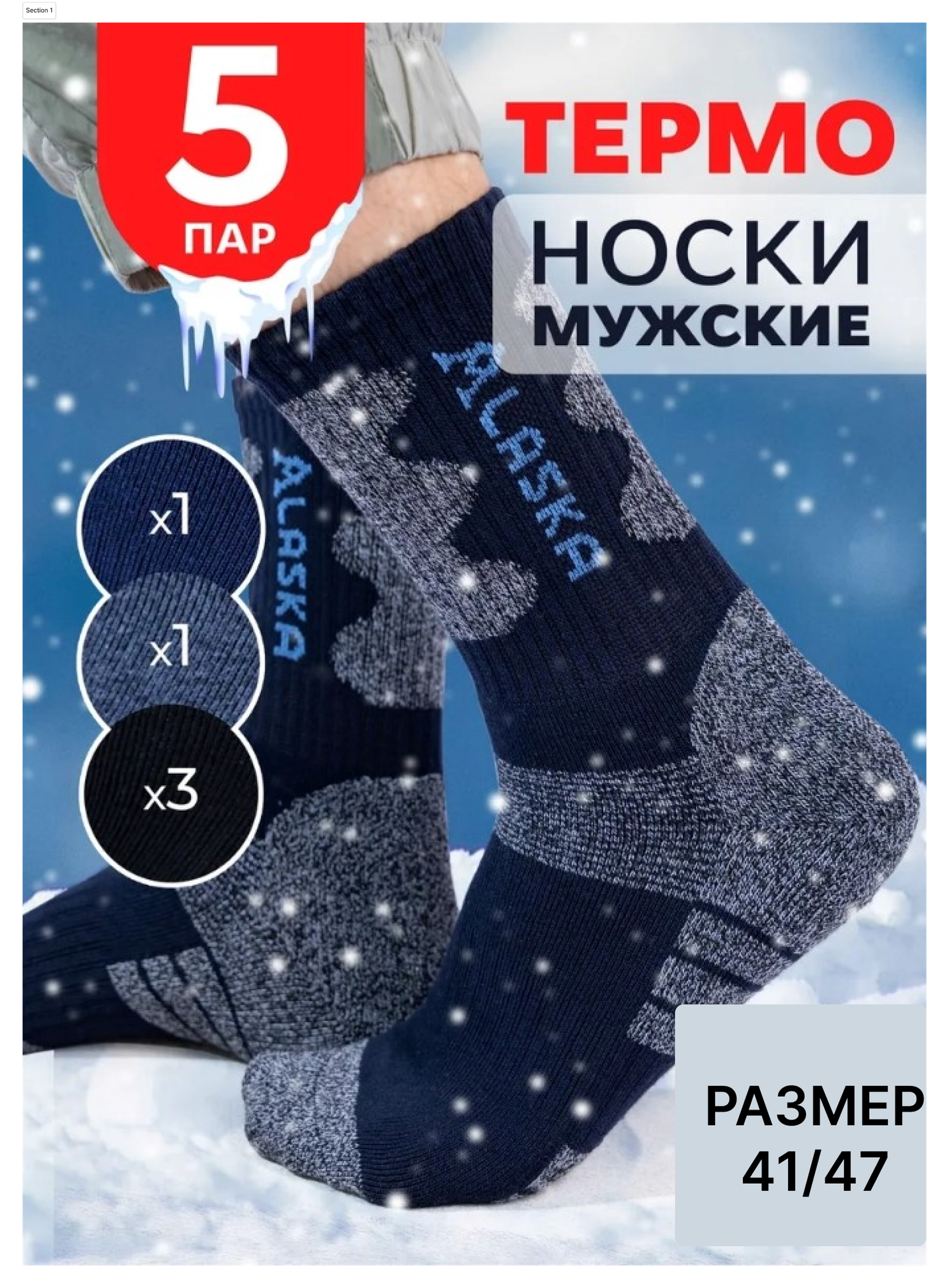 Носки Alaska 2024, комплект