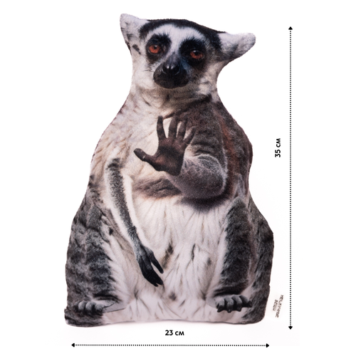 Реалистичная мягкая декоративная игрушка-подушка Лемур от бренда Нескучные вещи 690₽