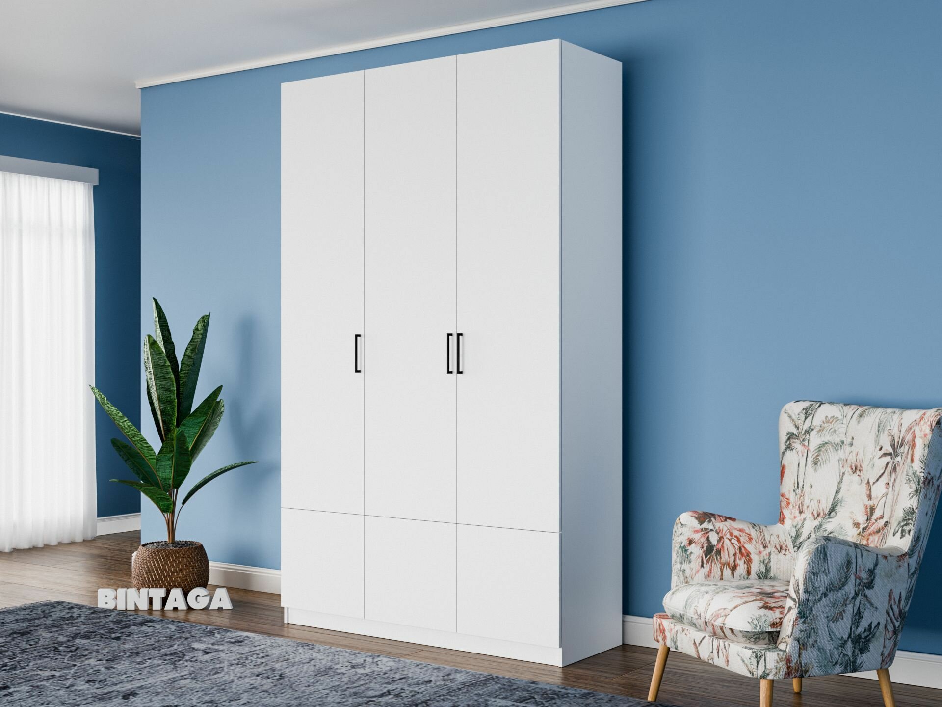 Распашной шкаф Пакс Реинсвол 1 white икеа (IKEA) — купить в интернет ...
