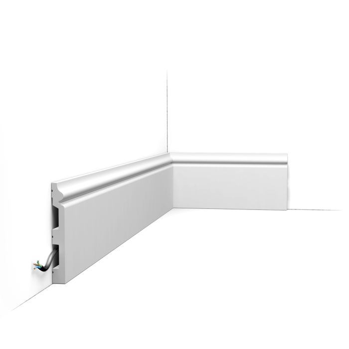 Плинтус Orac Decor SX118 CONTOUR 139 х 18 мм длина 2 метра дюрополимер под покраску 1 шт