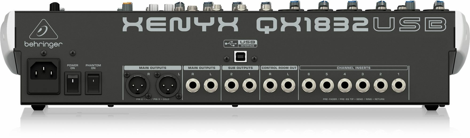 Аналоговый микшер Behringer XENYX X1832USB — фото 1