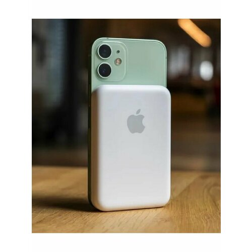 Беспроводная зарядка Magsafe для iPhone 5000 мАч магнитная белая 1390₽