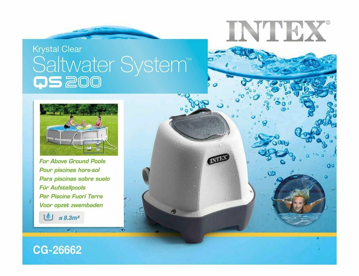 Изображение Хлоргенератор для бассейнов до 8327 л Krystal Clear SaltWater System Intex, 26662