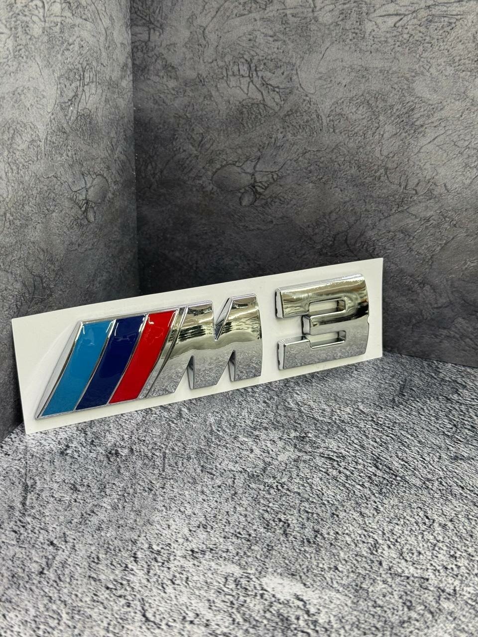 Эмблема шильдик на багажник BMW БМВ M 3 цвет хром