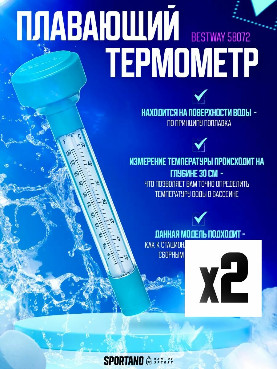 Термометр плавающий для бассейна Bestway 58072 2 шт.