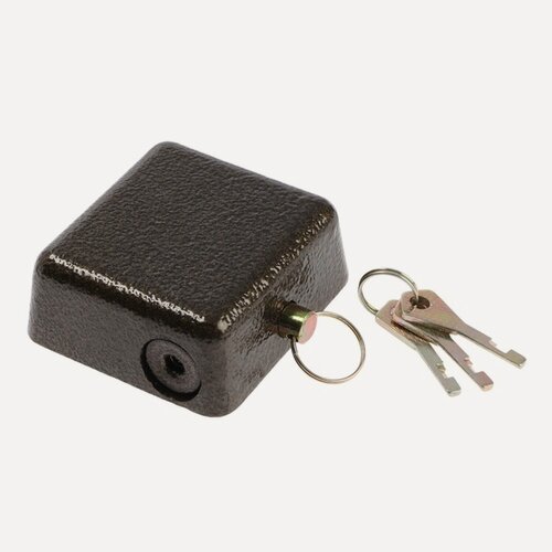 Изображение товара Замок гаражный Тундра, навесной, 3 ключа, диаметр дужки 12 мм, черный