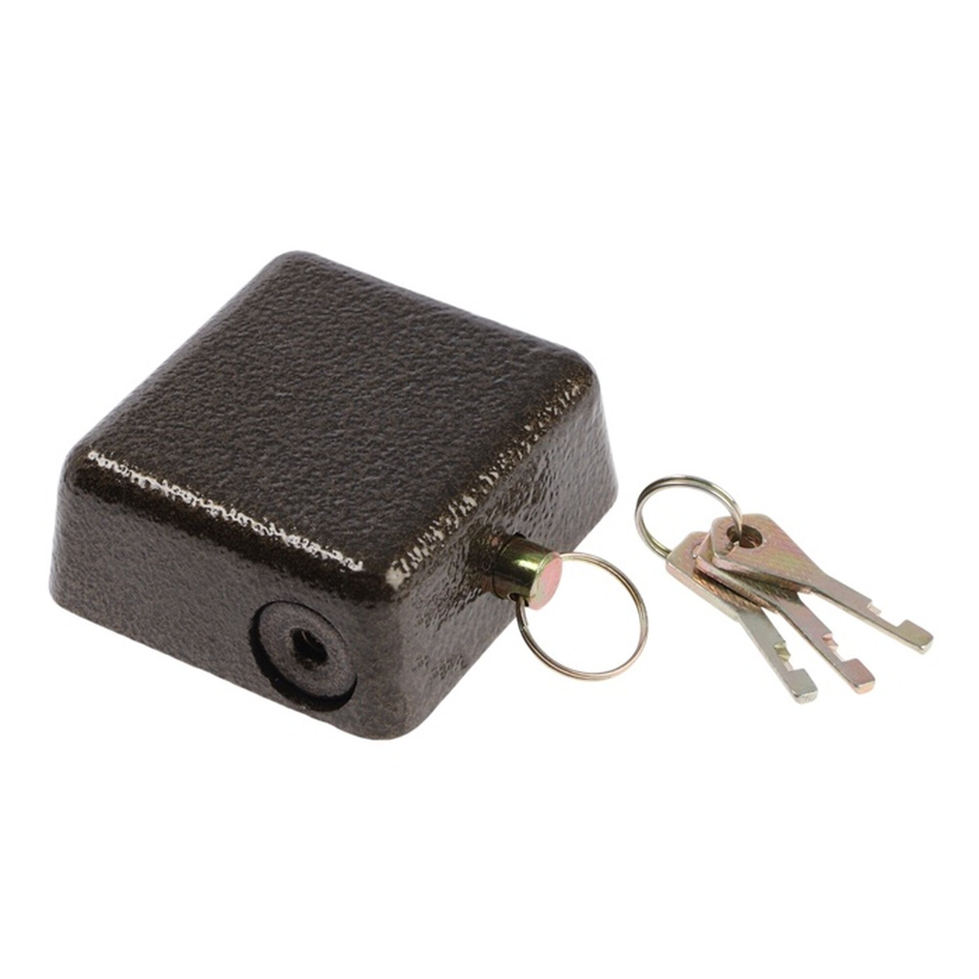 Замок гаражный Тундра навесной 3 ключа диаметр дужки 12 мм черный