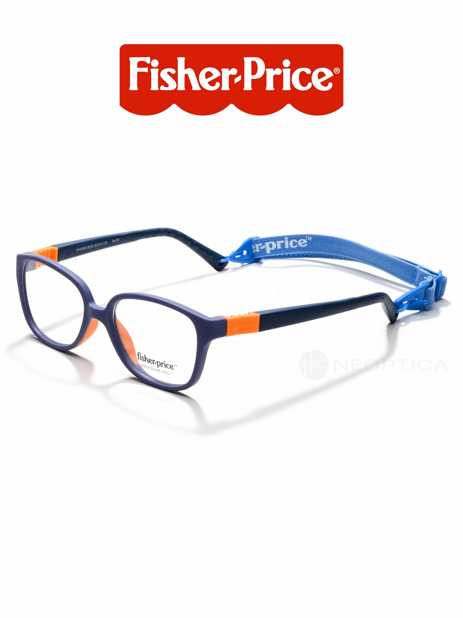 Оправа для очков детская антивандальная Fisher Price (Фишер Прайс) FPVN006 BLUE размер 45