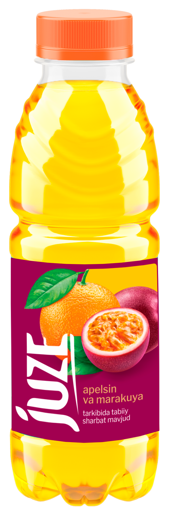 Напиток Juze "Апельсин с маракуйя", сокосодержащий, 0,45л, 12 шт.