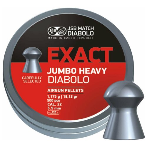 Пули для пневматики JSB Exact Jumbo Heavy Diabolo 5,52мм 1,175г (500шт)