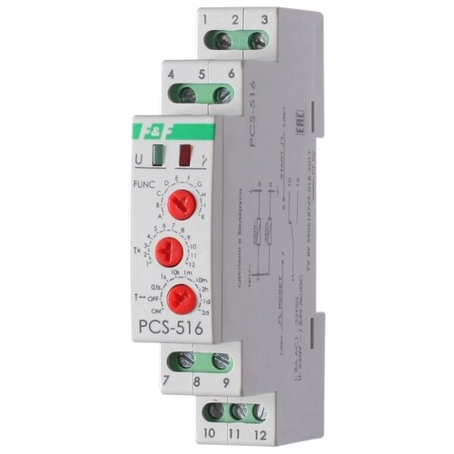 Реле времени PCS-516 (многофункц. (вход: START/RESET) 230В 8А 1перекл. IP20 монтаж на DIN-рейке)(аналог РВО-1М) F&F EA02.001.013 (7шт. в упак.) 1 шт магнитная лента переключения f mqs06 airtac f mqs08 f mqs10 f mqs12 f mqs16 f mqs20 f mqs25 f mqs32 f mqs40 ligature band snap