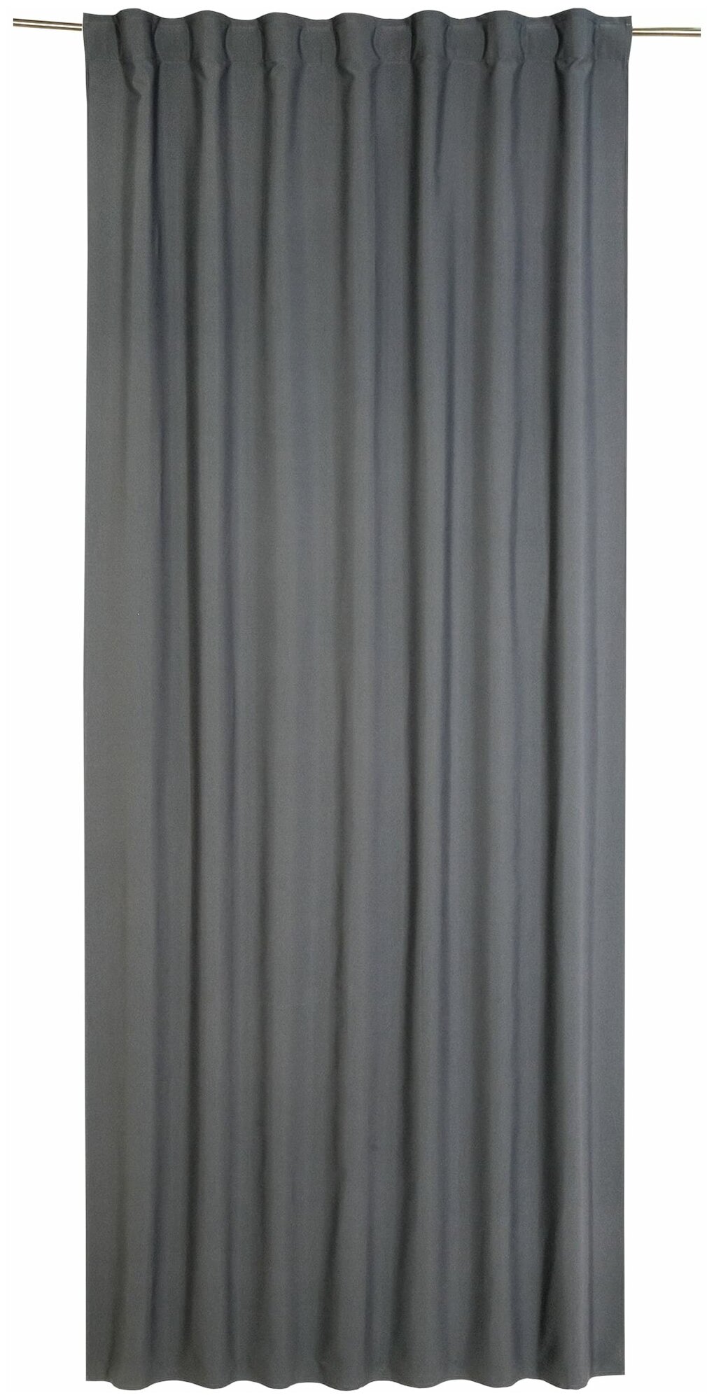 Штора на ленте со скрытыми петлями Inspire Pharell 140x280 см цвет темно-серый Moon 1