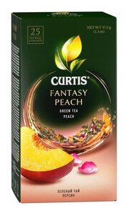 Чай зеленый в пакетиках CURTIS "Fantasy Peach" 25 пакетиков, c ароматом персика, лемонграссом и лепестками розы, мелколистовой - фотография № 12