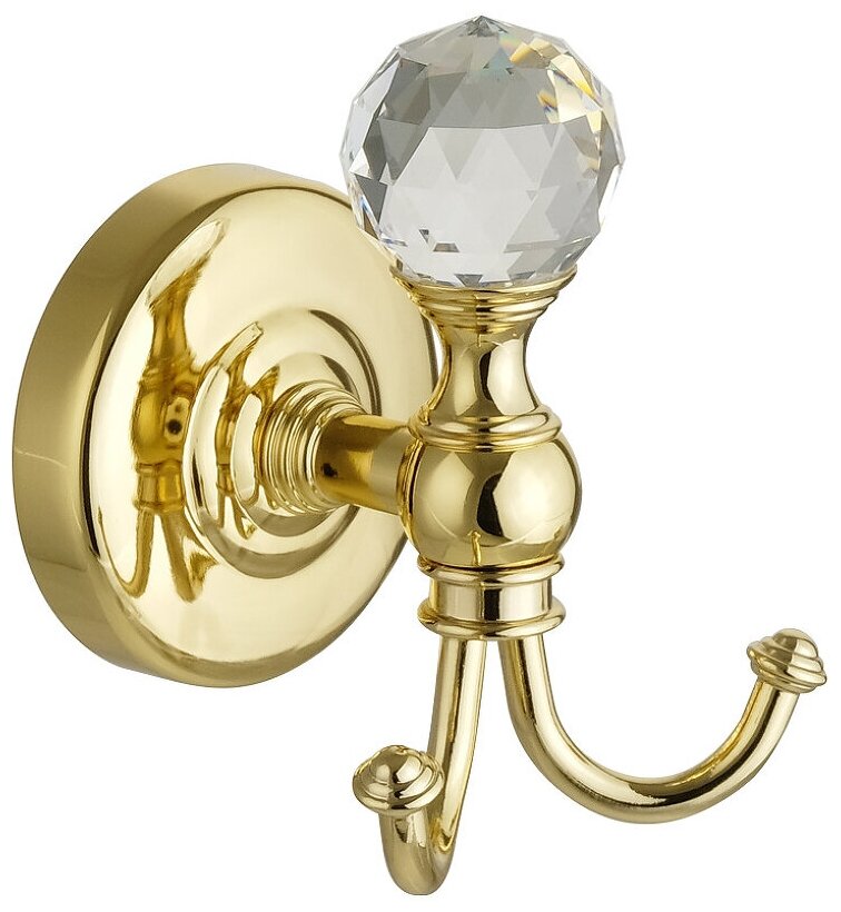 Двойной крючок Migliore Amerida 16600 цвет золото с кристаллом Swarovski