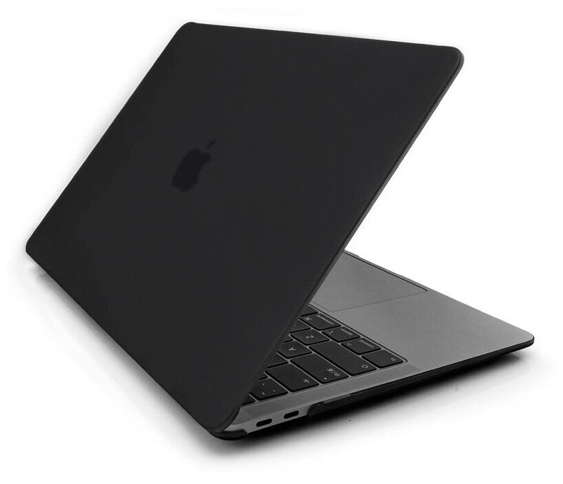 Чехол накладка пластиковая для MacBook Air 13.6 2022 М2, 2024 M3 (Модель: А2681 A3113), Матовый черный Hardshell