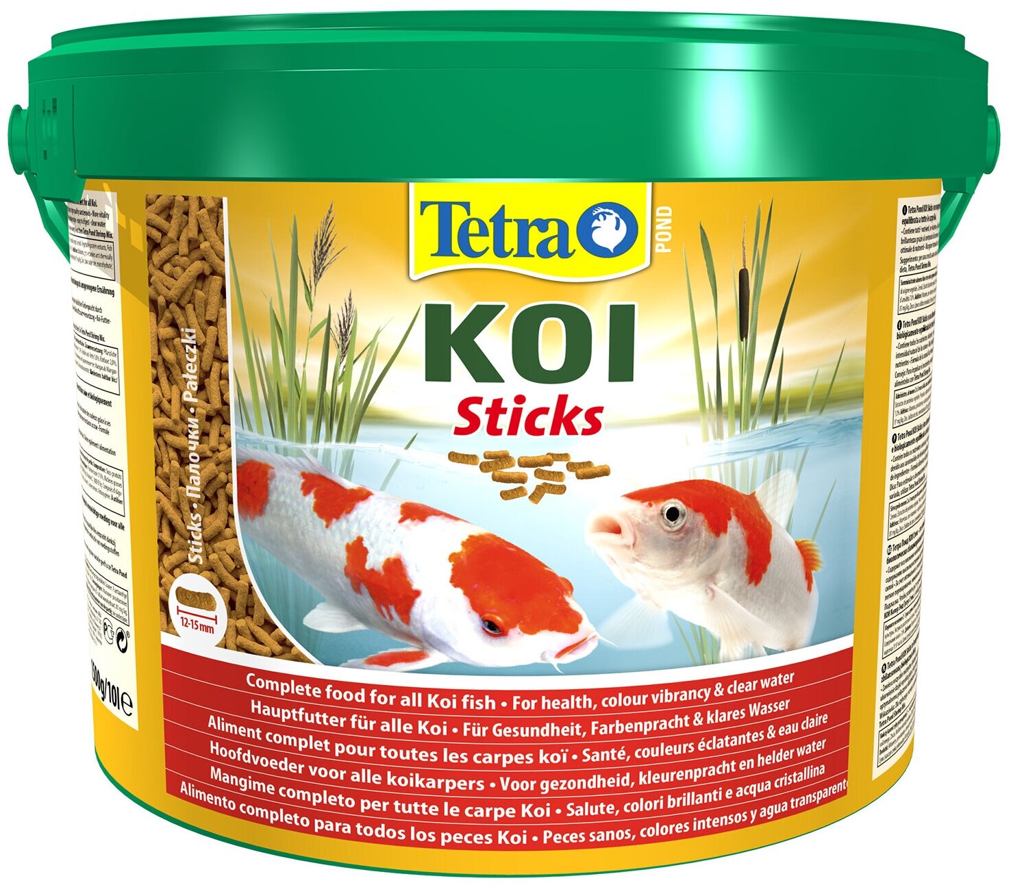Tetra Pond Koi Sticks основной корм для кои, палочки, 10 л - фотография № 1