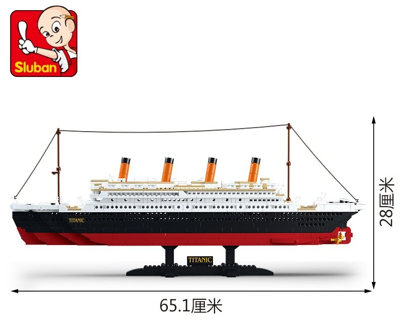 Конструктор "Титаник" (1012дет) в коробке M38-B0577 Sluban - фото №4