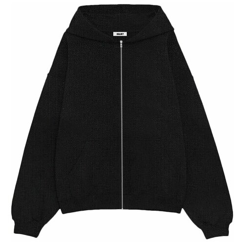 Вязанное худи женское Black Knit Zip Hoodie M