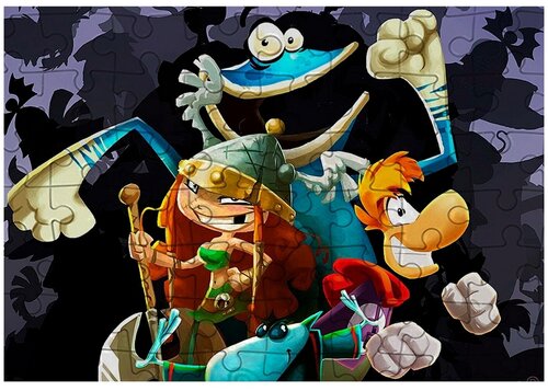 Пазл Картонный 29x20 см, размер А4, 120 деталей, модель Rayman Legends-44