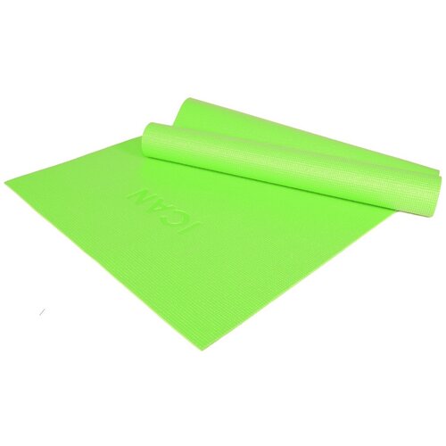 Коврик для йоги ICAN IFM-101, PVC, зеленый, 0,3 см