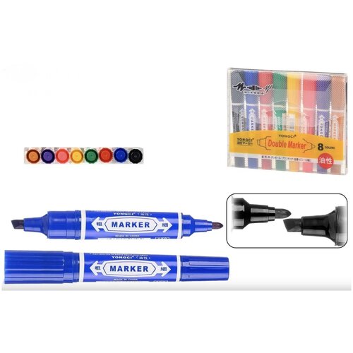 Крепком Basir Набор маркеров МС-4070-8 ( упаковка 8 цветов)