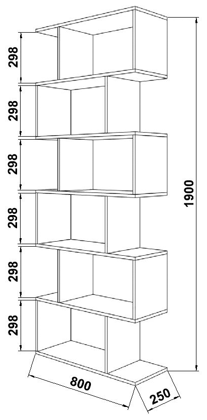 Стеллаж Слим 80 Белый (ШхВхГ) 80х190х25 см - фотография № 6