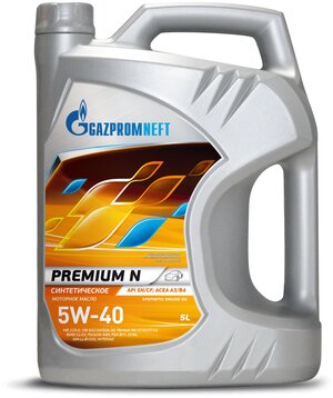 Синтетическое моторное масло Газпромнефть Premium N 5W-40, 5 л