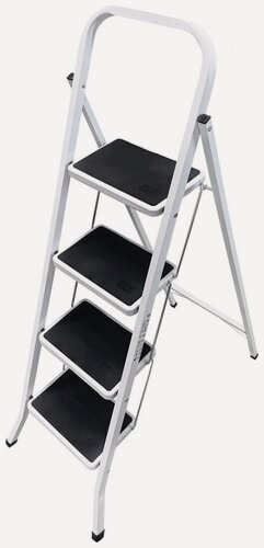 Изображение товара LadderBel стальная стремянка 4 ступени с антискользящим покрытием STR-ST-4WSRM