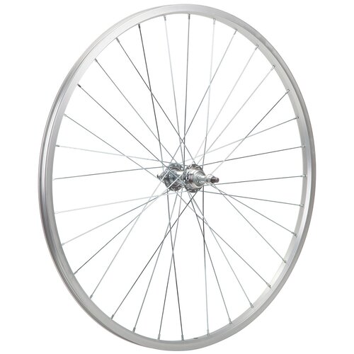 фото Колесо 28" заднее 32 спицы одинарный обод втулка sf a03r (колесо 28" заднее, одностенный обод 32 отв., втулка sf a03r сталь под трещотку 6-8 скоростей, под v-) felgebieter