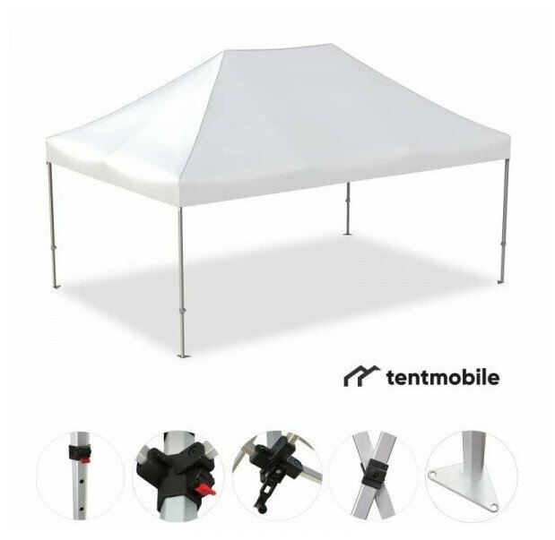 Мобильный шатер, 3 х 4,5 м (X, 40 мм, алюминий)