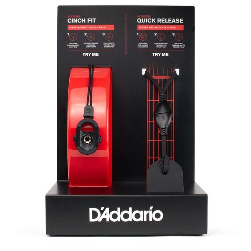 PW-AGSLD Демонстрационный стенд для систем крепления гитарных ремней, D'Addario