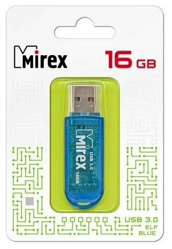 Накопитель USB 3.0 16GB Mirex ELF 13600-FM3BEF16 cиний