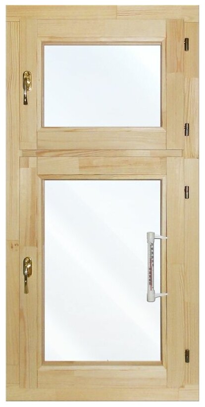 Окно деревянное, стеклопакет, сосна 580х1000мм