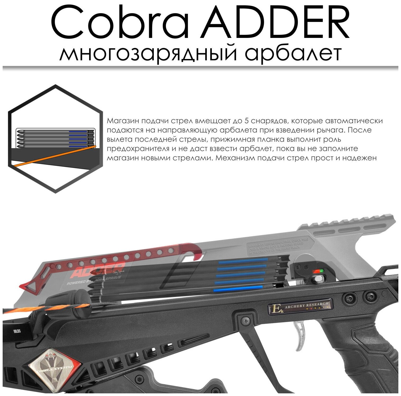 Арбалет многозарядный Ek Cobra System RX ADDER