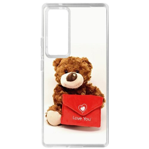 Силиконовый чехол / накладка / бампер Медвежонок тебя любит для Vivo X60 Pro
