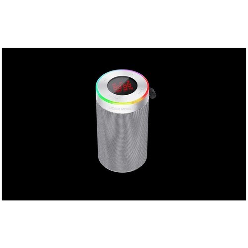 Портативная Bluetooth колонка/светомузыкальная подсветка/серый