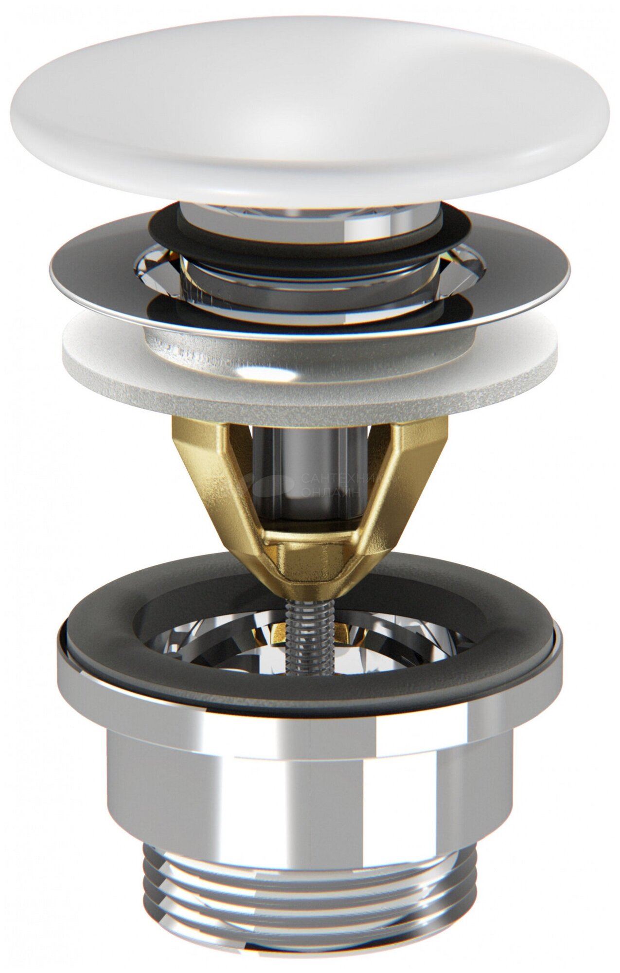 фото Донный клапан для раковины Jacob Delafon E78263-00, белый