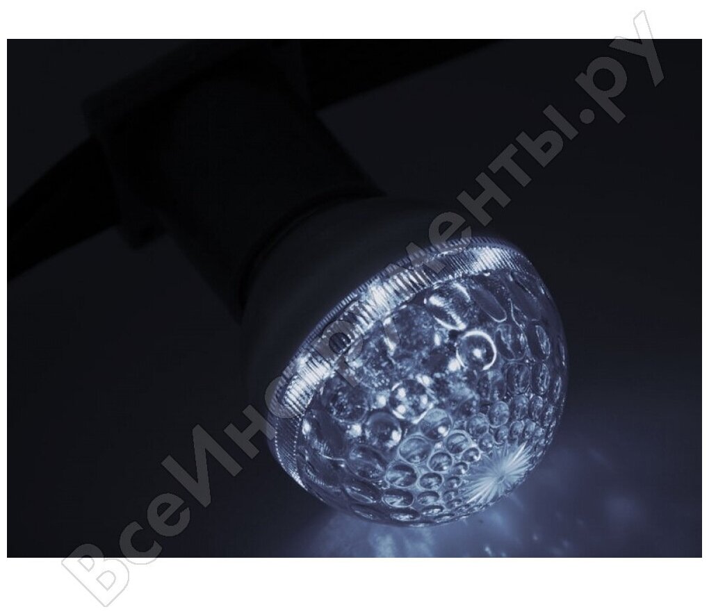 Neon-Night Лампа строб e27 диаметр 50 Белая, с 2017 г. - диодная /2,5W, 10млн вспышек/ 411-125