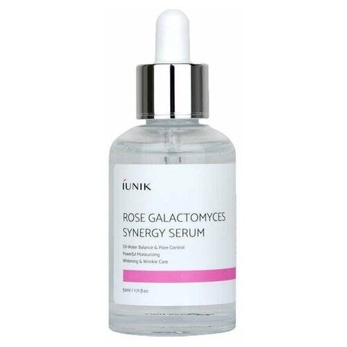 Сыворотка с розой для сияния кожи iUnik Rose Galactomyces Synergy Serum, 50мл