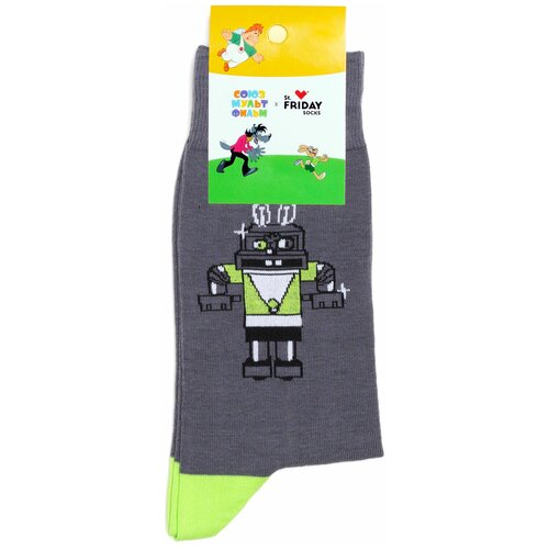 фото Носки st. friday, размер 34-37, белый, серый, зеленый