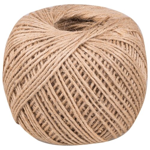 Шпагат джутовый OfficeSpace, полированный, 1200текс, 4 нити, 150м, 0,18кг, бобина, 2 штуки