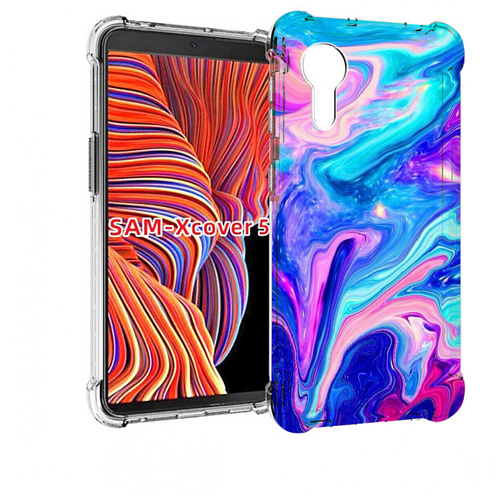Чехол MyPads акварельные-краски для Samsung Galaxy Xcover 5 задняя-панель-накладка-бампер