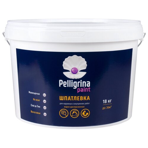 Шпатлевка универсальная для наружных и внутренних работ Pelligrina Paint, акриловая, 18 кг
