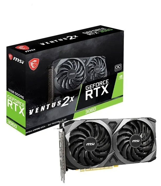 Видеокарта MSI Nvidia GeForce RTX3060 12GB GDDR6 RTX 3060 Ventus 2X 12G OC .