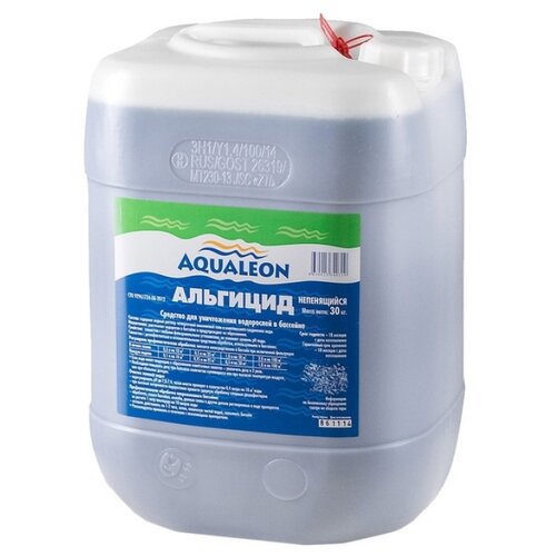 Жидкость для бассейна AQUALEON Альгицид, 30 л жидкость для бассейна astralpool альгицид для активного кислорода 0540 1 л жидкость
