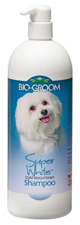 Bio-Groom Шампунь для светлой шерсти (концентрат 1:4) Bio-Groom Super White, 947мл