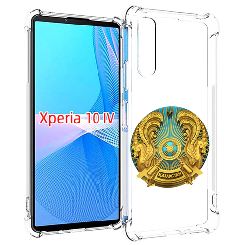 Чехол MyPads герб-казахстана для Sony Xperia 10 IV (10-4) задняя-панель-накладка-бампер